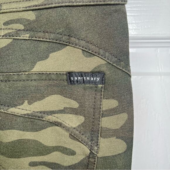 Sanctuary Runway Ponte Camouflage Leggings Forest Green Camo S - Picture 8 of 12
